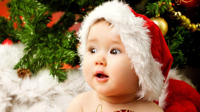 Lovely Boy in Christmas Dress and Cap, christmas dressing HD wallpaper