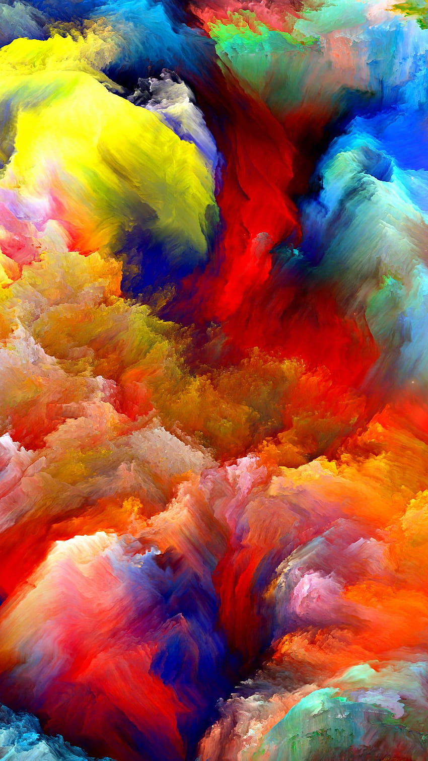 Oil Painting Colorful Strokes iPhone 6 Plus, mixed color paint HD phone wallpaper