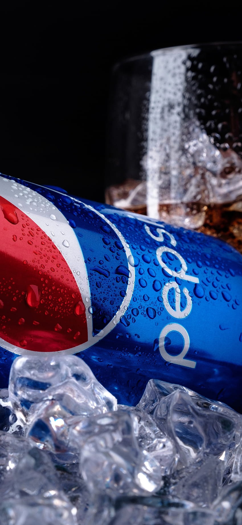 Pepsi cola, kostki lodu, napoje 3840x2160 U , pepsi max Tapeta na telefon HD