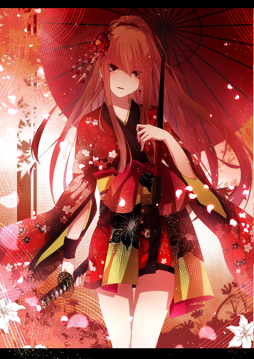 yukata, Gadis Anime, Karakter Asli, Pakaian Tradisional, gadis tradisional wallpaper ponsel HD