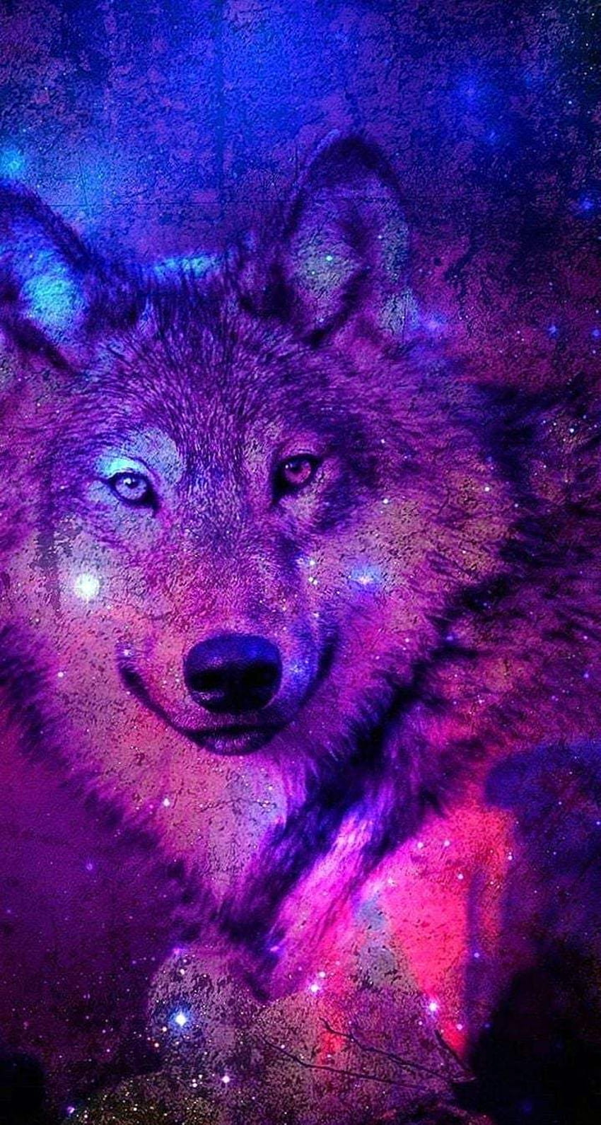 Wolf and Galaxy Live Wallpaper Stunning Colors  free download