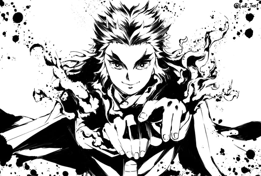 Anime Demon Slayer: Kimetsu no Yaiba Kyojuro Rengoku, znana manga Tapeta HD