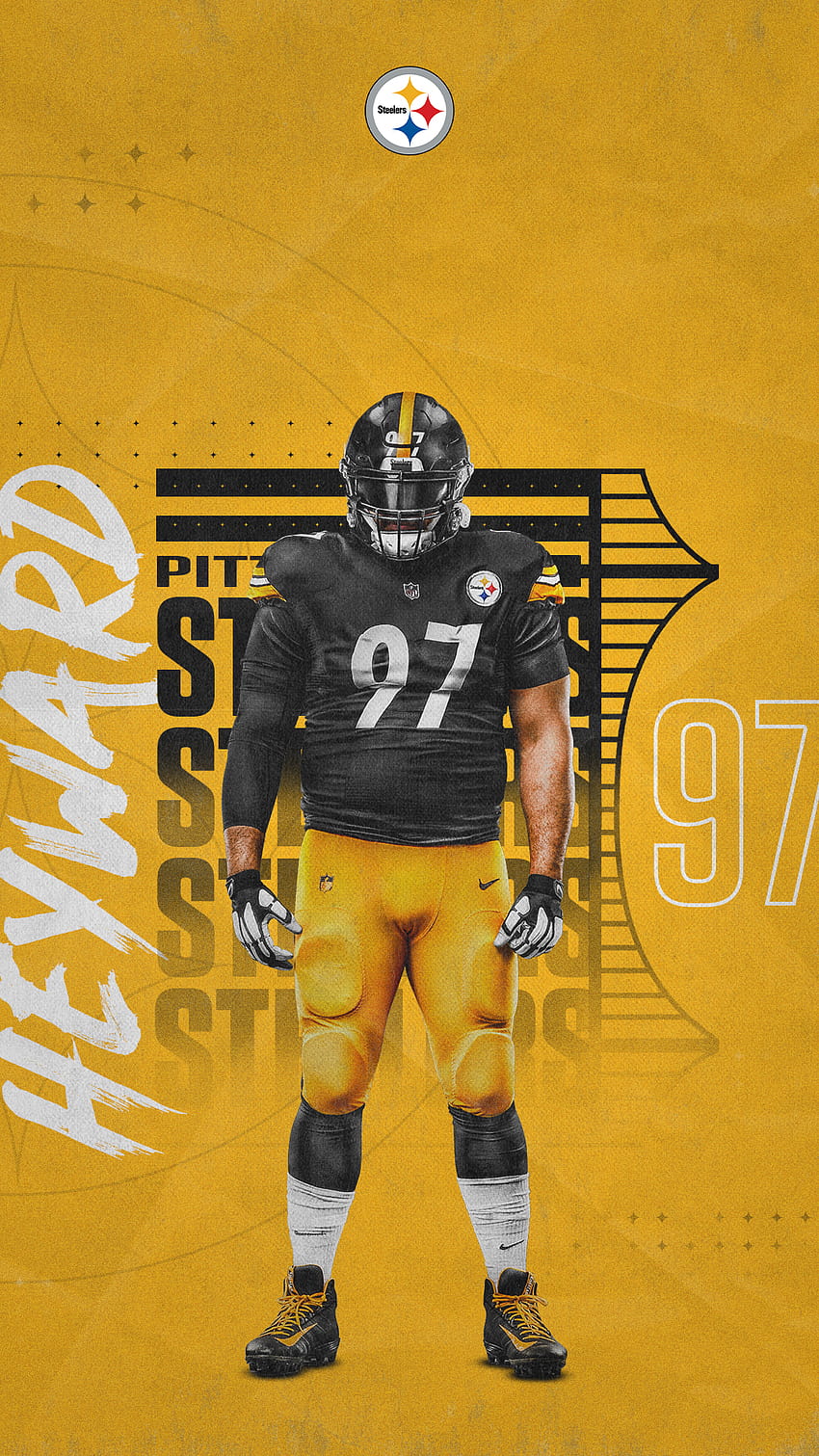 Fundos de videoconferência do Pittsburgh Steelers, equipe Steelers Papel de parede de celular HD