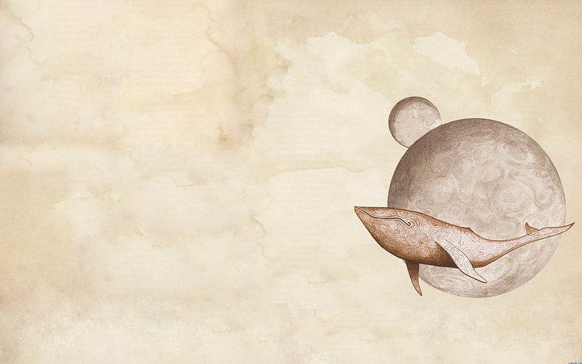 งานศิลปะแฟนตาซี Whale Gojira ศิลปะปลาวาฬ วอลล์เปเปอร์ HD