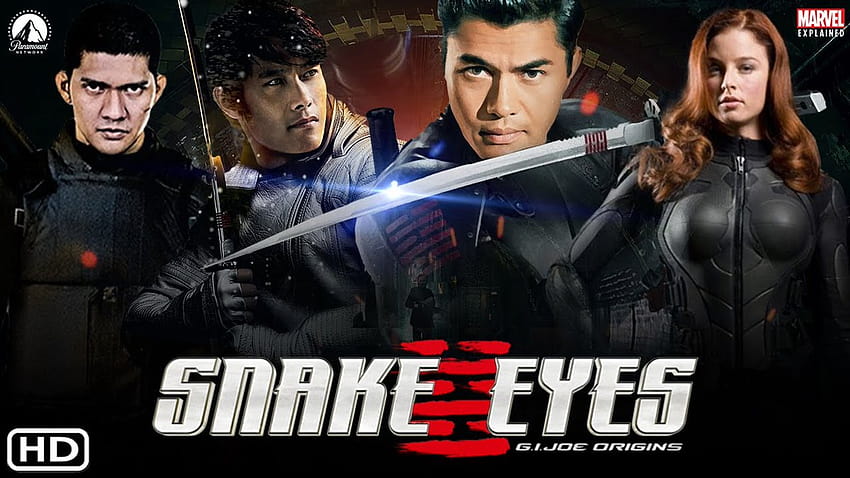 „Snake Eyes: G.I.“ ansehen Joe Origins 2021 VOLLSTÄNDIGER FILM, Schlangenaugen gi Joe Origins Filmplakat HD-Hintergrundbild