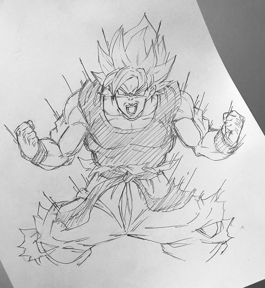 Filip Pozgajcic  Goku Super Saiyan 2 Sketch