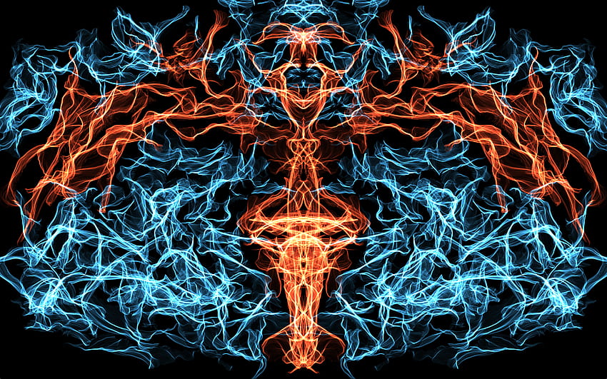 Water And Fire Horror Abstract, water vs fire HD wallpaper