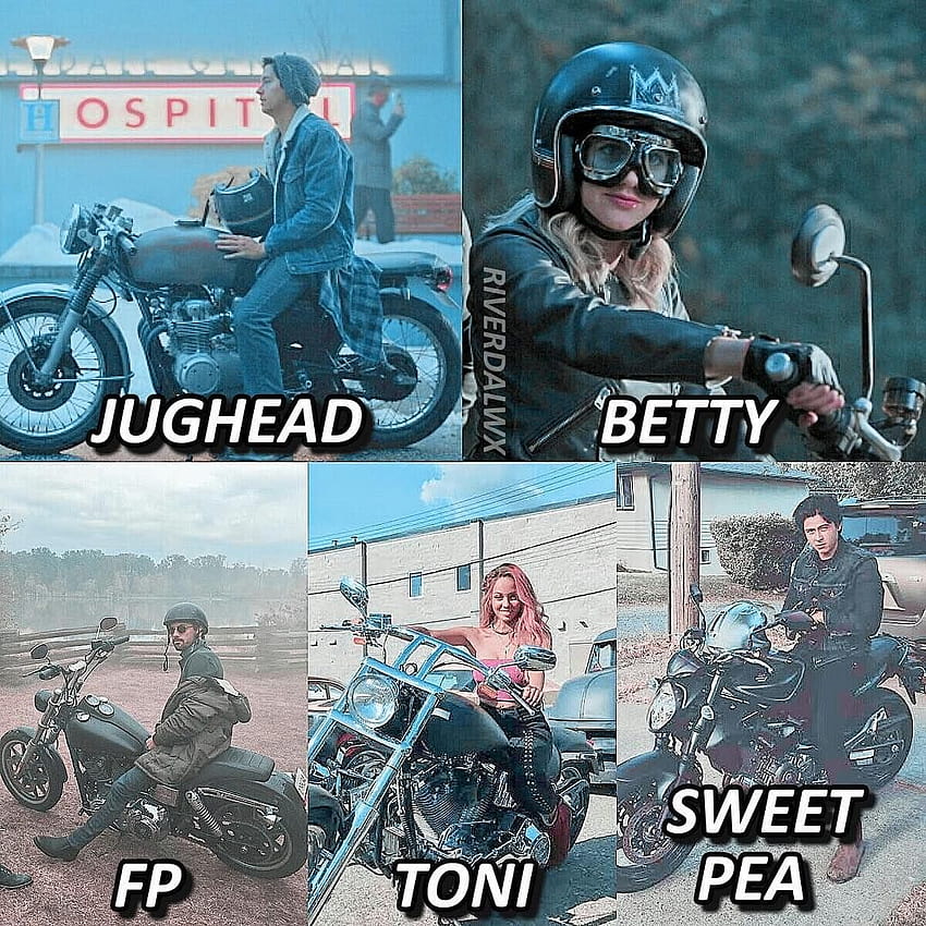 Ich liebe das Motorrad von Jughead..., Betty Cooper und Sweet Pea HD-Handy-Hintergrundbild