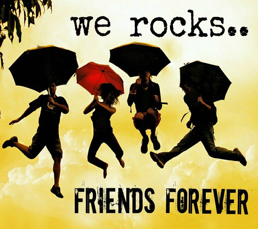 friends in rain for your mobile phone, friends forever HD wallpaper
