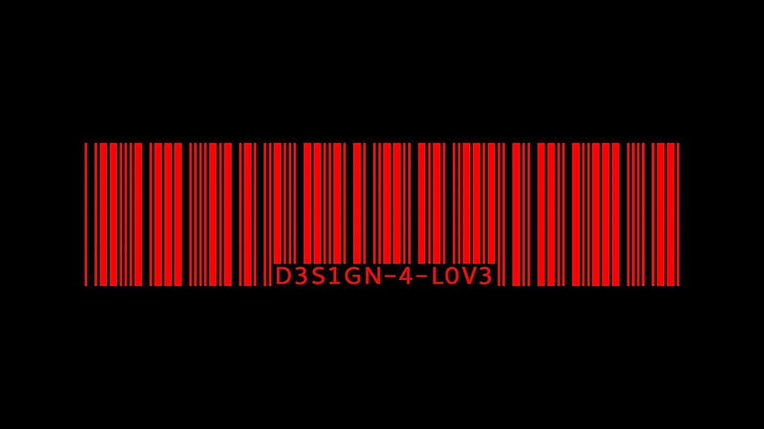 Barcode Aesthetic on Dog คอมพิวเตอร์ความงามสีดำและสีแดง วอลล์เปเปอร์ HD