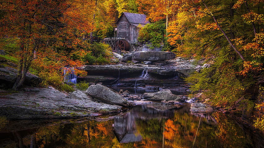 USA Watermill Glade Creek Grist Mill, glade creek mill HD wallpaper