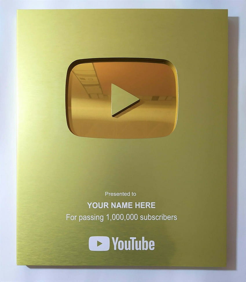 Custom YouTube Gold Play Button HD phone wallpaper