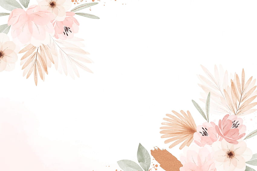 Vektor Bunga Boho, dalam format AI, EPS, bunga musim semi boho Wallpaper HD