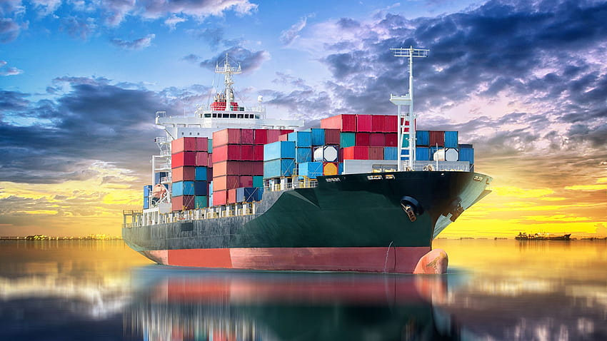 Container Ship, merchant ship HD wallpaper