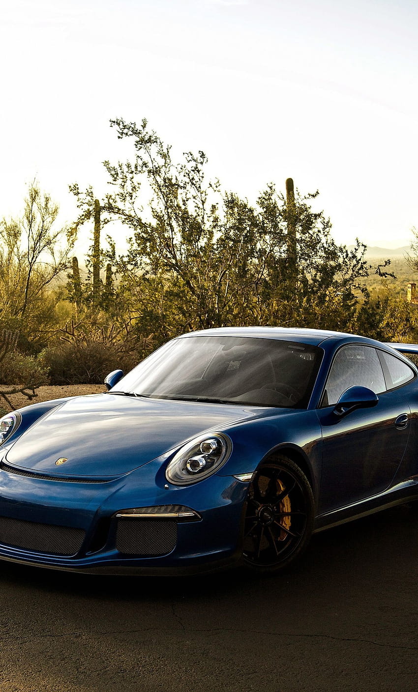 1280x2120 파란 차, 스포츠, 포르쉐 911 gt3 rs, 포르쉐 블루 아이폰 HD 전화 배경 화면