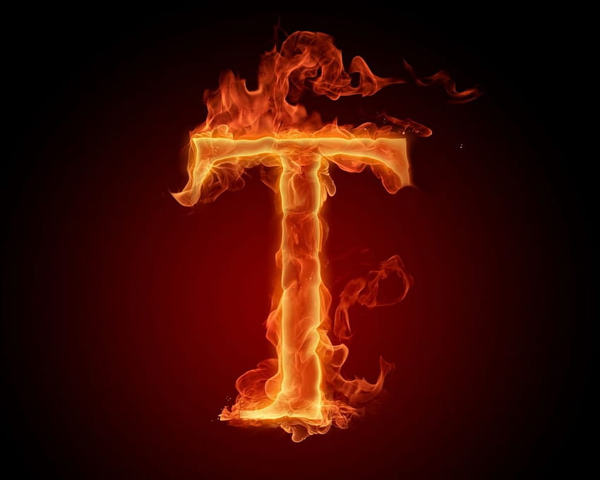 burning fire letter T 3d 3d [1680x1050] for your , Mobile & Tablet HD wallpaper