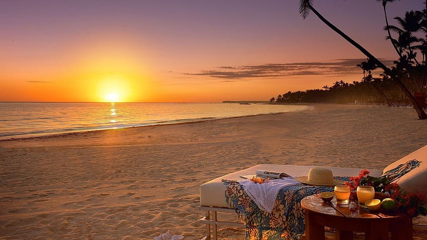 Pictures romantic dinner view beaches Sea Table Night