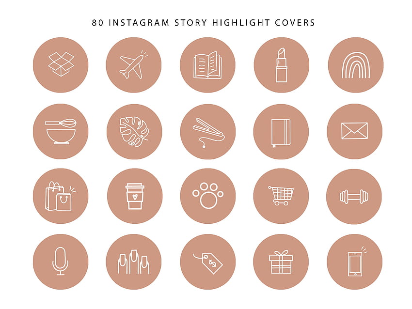 80 icone di copertina in evidenza di Instagram Storie di Instagram Sfondo HD
