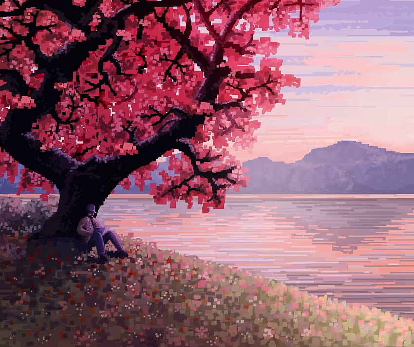 Serenity, pixel art spring HD wallpaper
