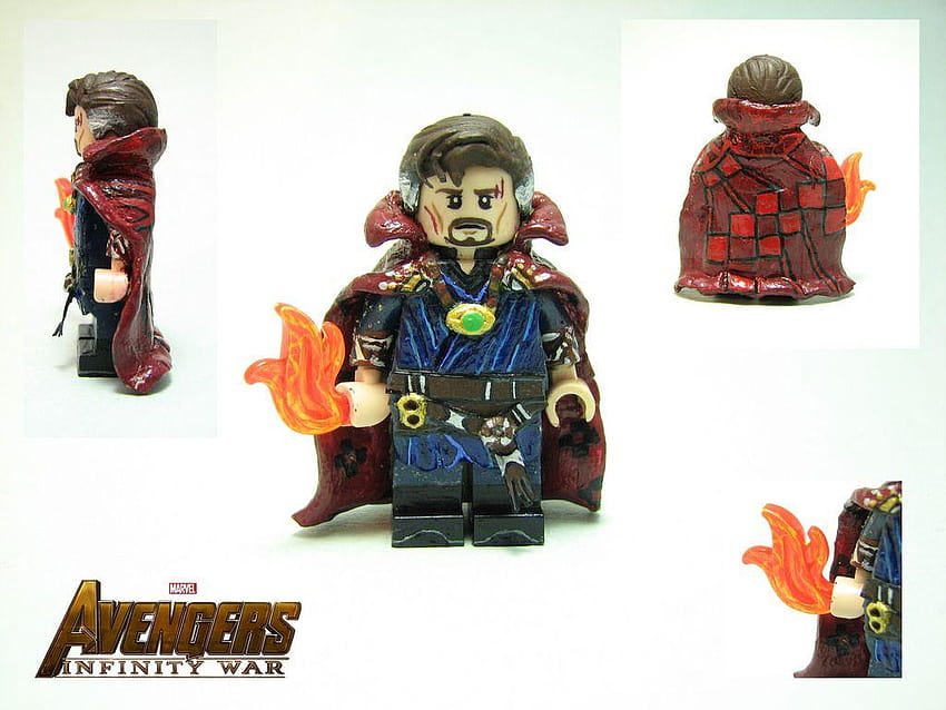 Lego custom Avengers Infinity War: Doctor Strange, dokter perang tak terbatas yang aneh Wallpaper HD