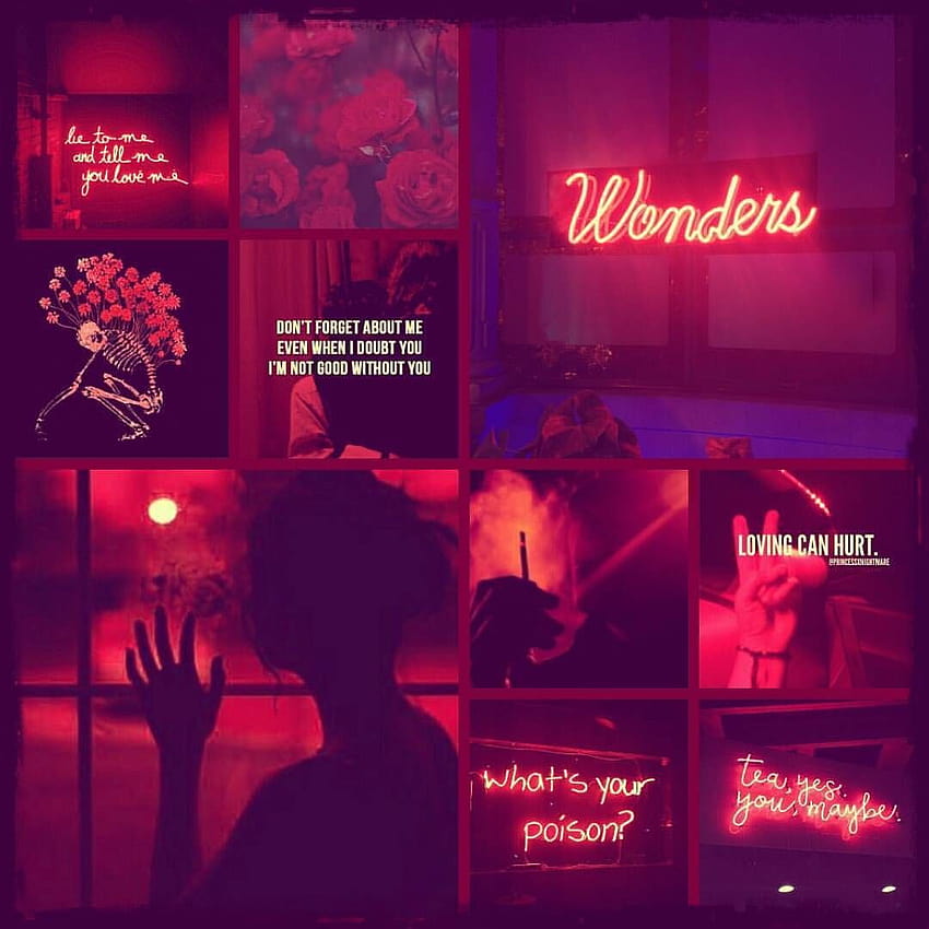 Red Aesthetic Couple Collage I would like to give credit for the ages ...