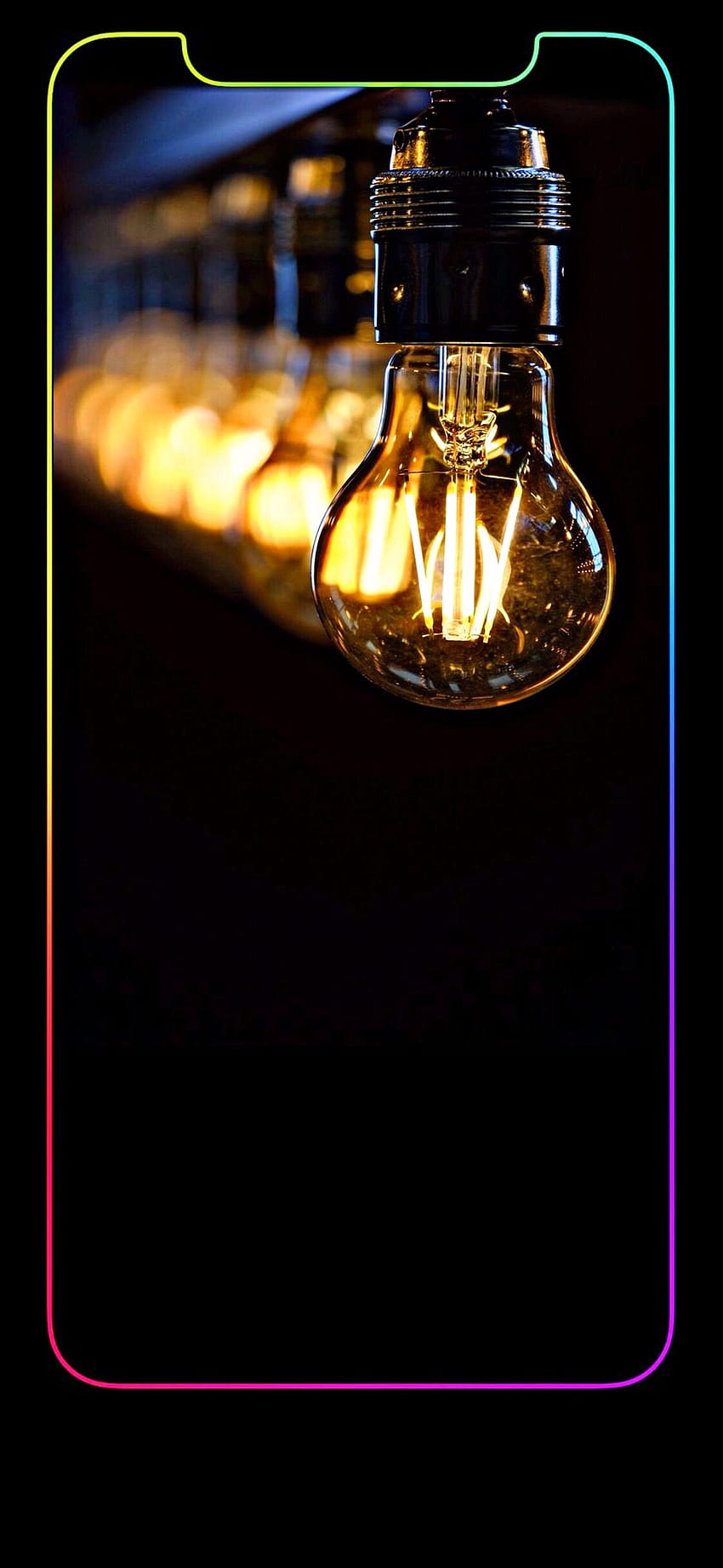 Żarówka iPhone, lekka lampa mobilna Tapeta na telefon HD