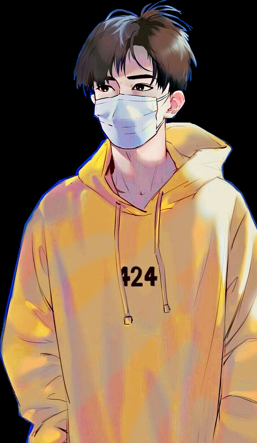 Aesthetic Male Hoodie Anime Drawings เด็กชายอะนิเมะสวมฮู้ดที่น่าเศร้า วอลล์เปเปอร์โทรศัพท์ HD