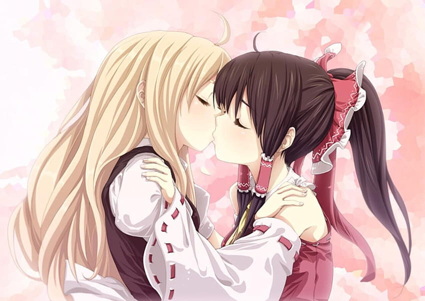 Anime Kiss Girl posted by Michelle Sellers, anime girls kiss HD wallpaper |  Pxfuel