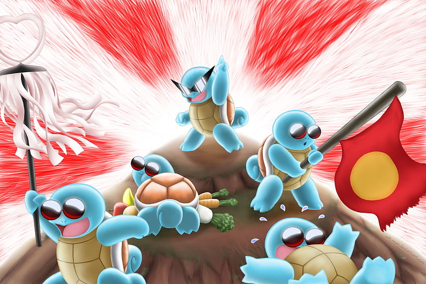 Squirtle Squad HD wallpaper