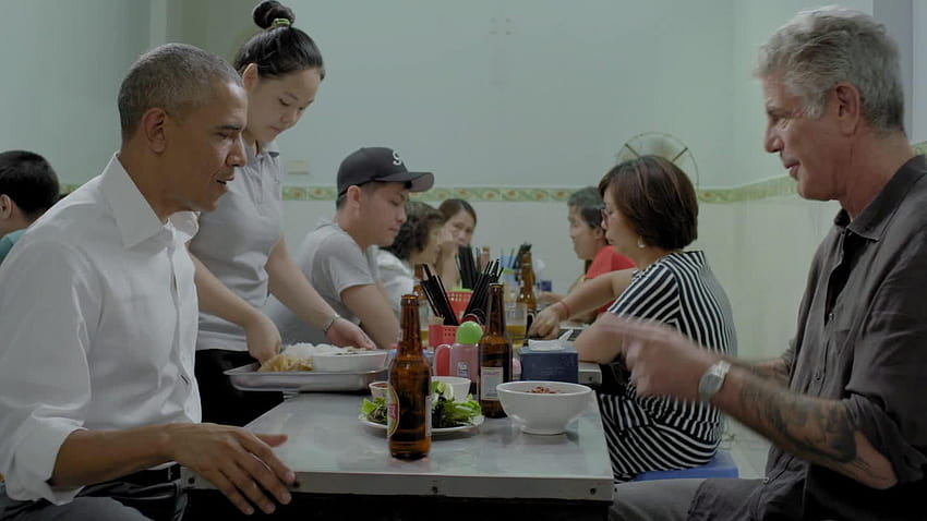 Bourdain bringt Obama die Kunst des Nudelschlürfens bei, Anthony Bourdain HD-Hintergrundbild