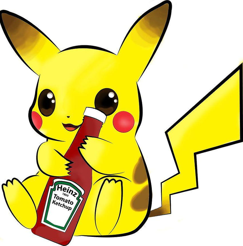 Pikachu And Ketchup, ketchup bottle HD phone wallpaper
