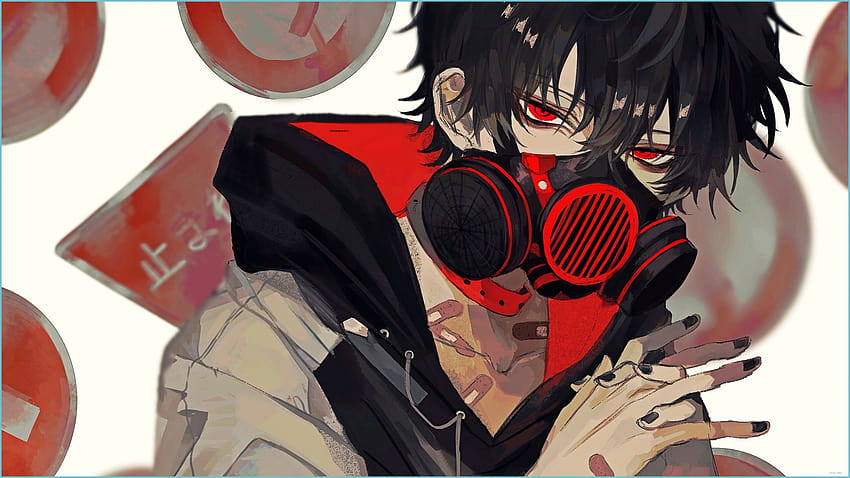 Face Mask Anime Boy HD wallpaper