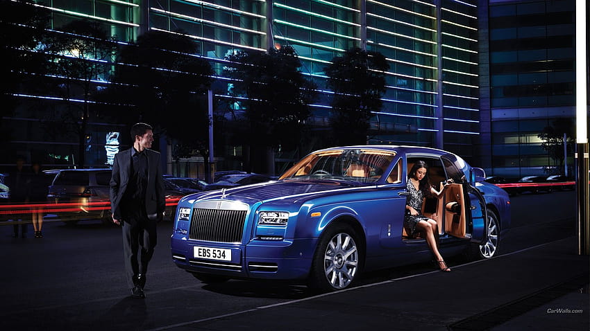 car, Rolls Royce Phantom, Blue Cars / and, blue rolls royce HD wallpaper