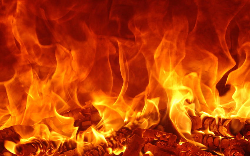 Готини огнени фонове, огън с червена вълна HD тапет
