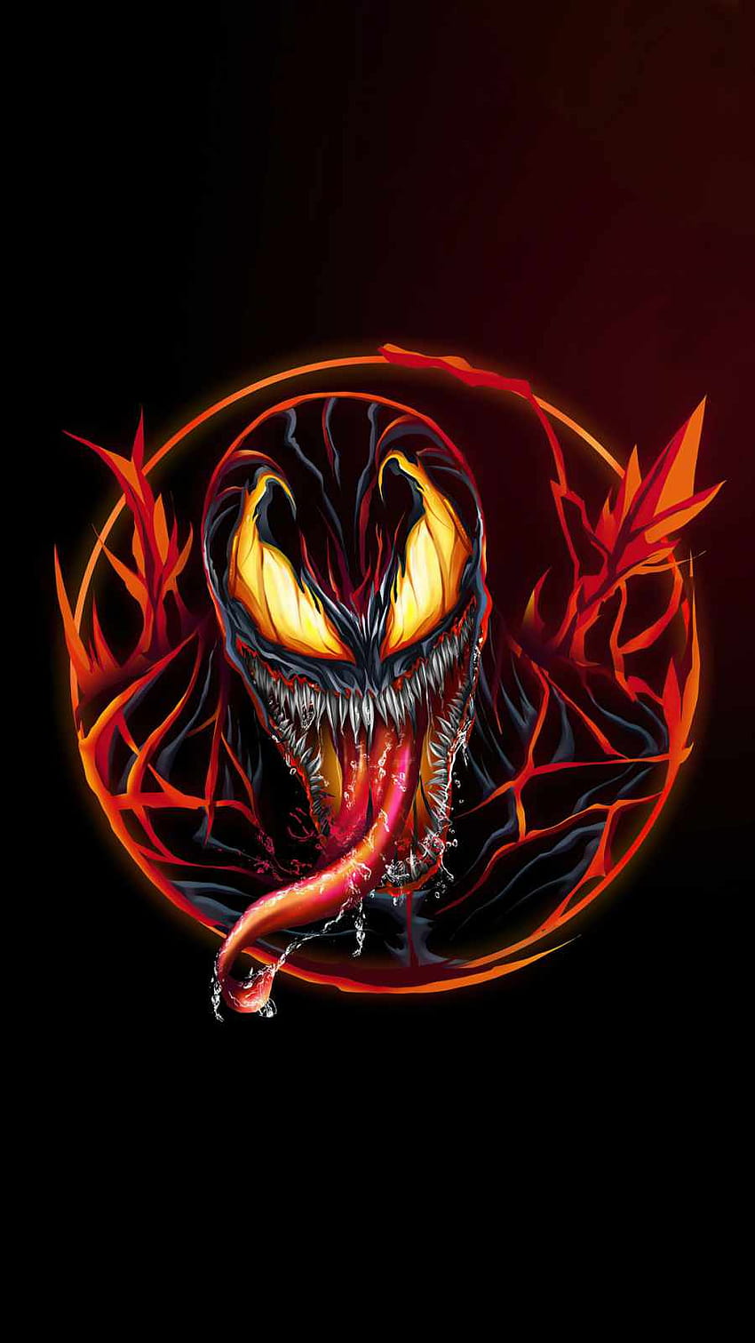 Venom Carnage Fire iPhone, iPhone carnage Fond d'écran de téléphone HD