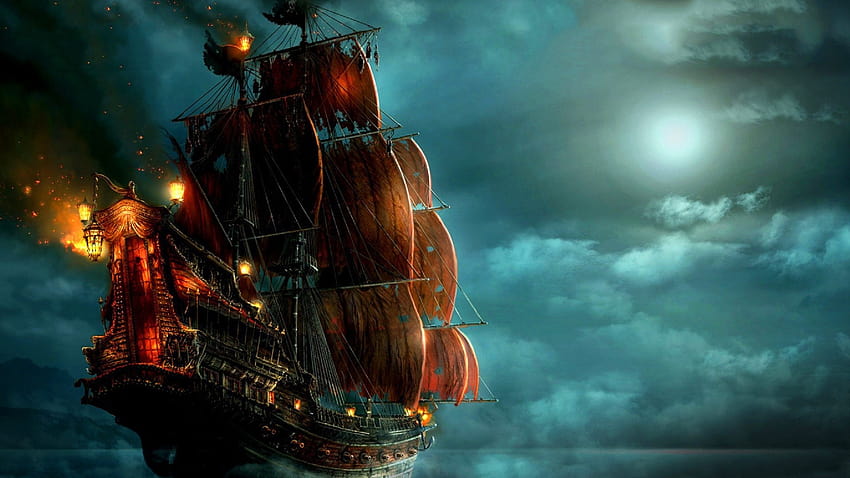 sailing ship, Fantasy art, Ship, Artwork / and Mobile Backgrounds, ship painting HD wallpaper
