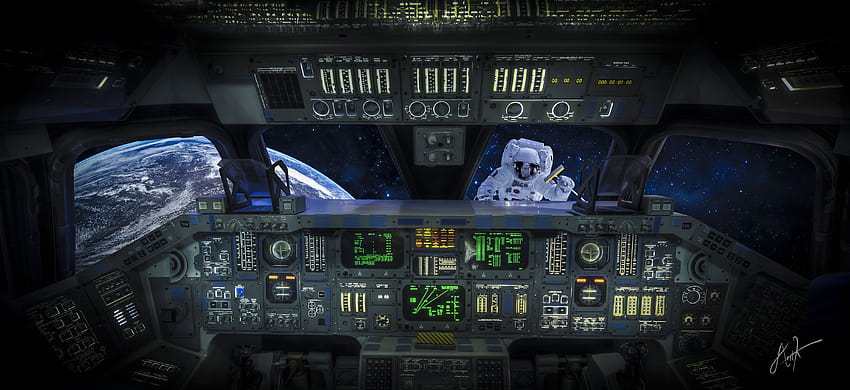 우주 왕복선 울트라 및 배경, 비행기 조종석 HD 월페이퍼