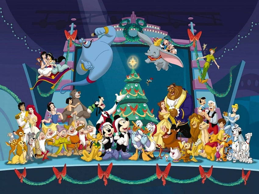 46 Disney Christmas, rumah tikus disney Wallpaper HD