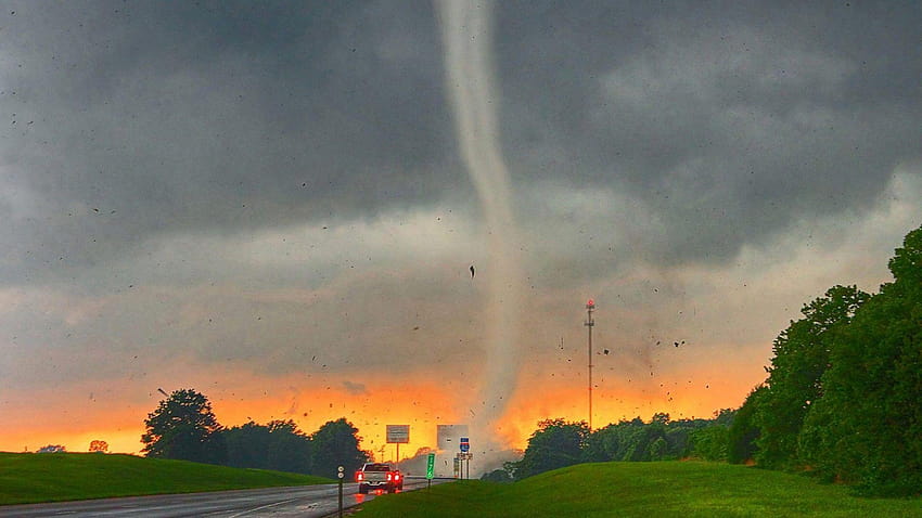 Tornado-Regenbogen HD-Hintergrundbild