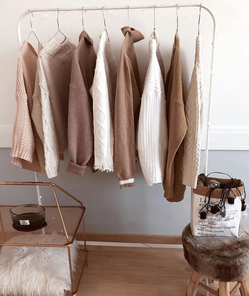 fall neutrals, clothes aesthetic minimalist HD phone wallpaper