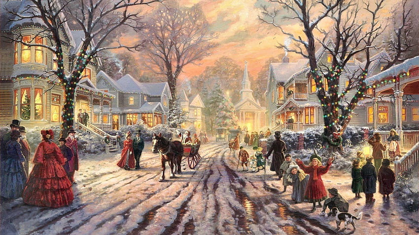 Classic Christmas Painting at PaintingValley, christmas tradition HD ...