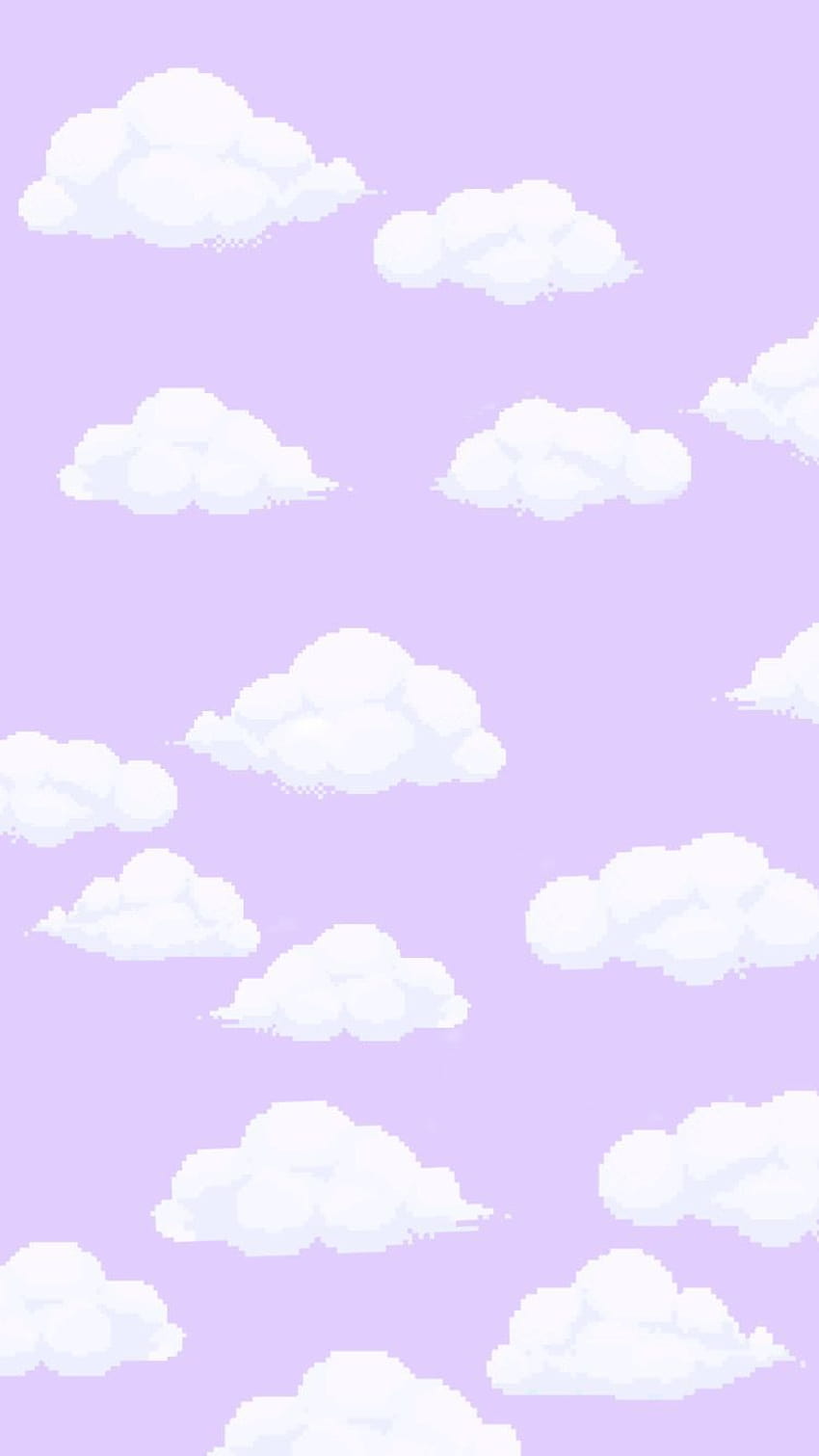 Пастелно лилави облаци, спретнат лилав ipad HD тапет за телефон