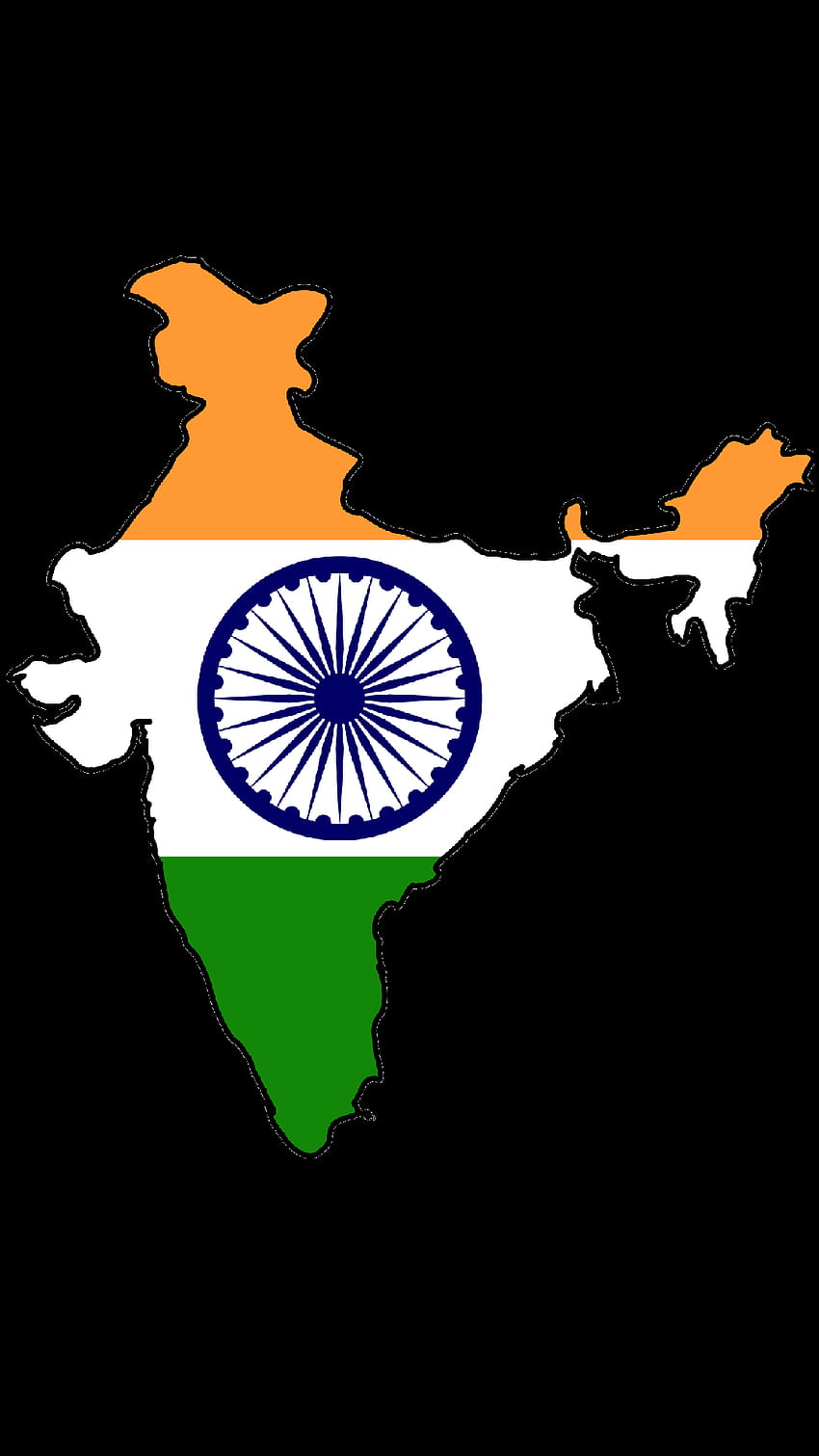 Bandiera dell'India per cellulare 04 di 17 - Mappa e bandiera indiana, mappa dell'India per cellulare Sfondo del telefono HD