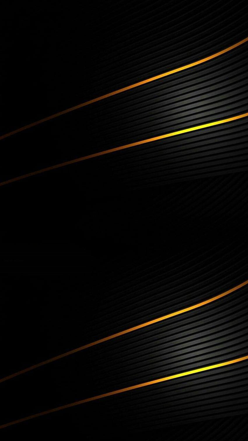 Black and Gold, gold line HD phone wallpaper