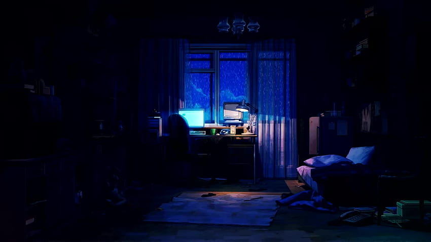 Beautiful pixel art of a cyberpunk coffeeshop in the rain