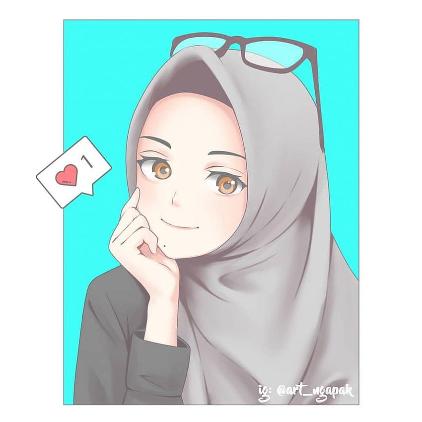 Anime Hijab Cute HD phone wallpaper