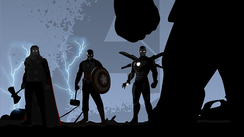 Avengers Endgame Minimal İllüstrasyon, Süper Kahramanlar HD duvar kağıdı