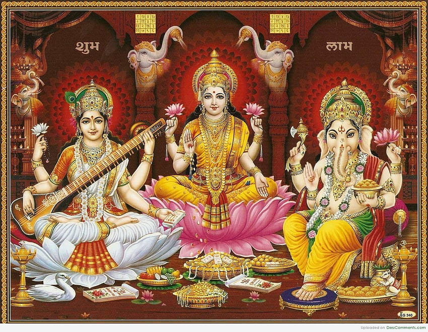 4 Lakshmi-Puja, Laxmi-Puja HD-Hintergrundbild