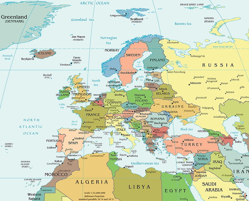 4 Mapa de Europa, mapa europeo fondo de pantalla