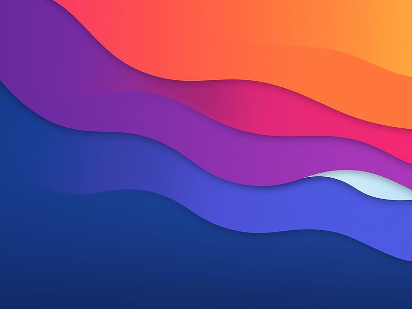 Waves, macOS Big Sur, 다채로운, 그라디언트 HD 월페이퍼